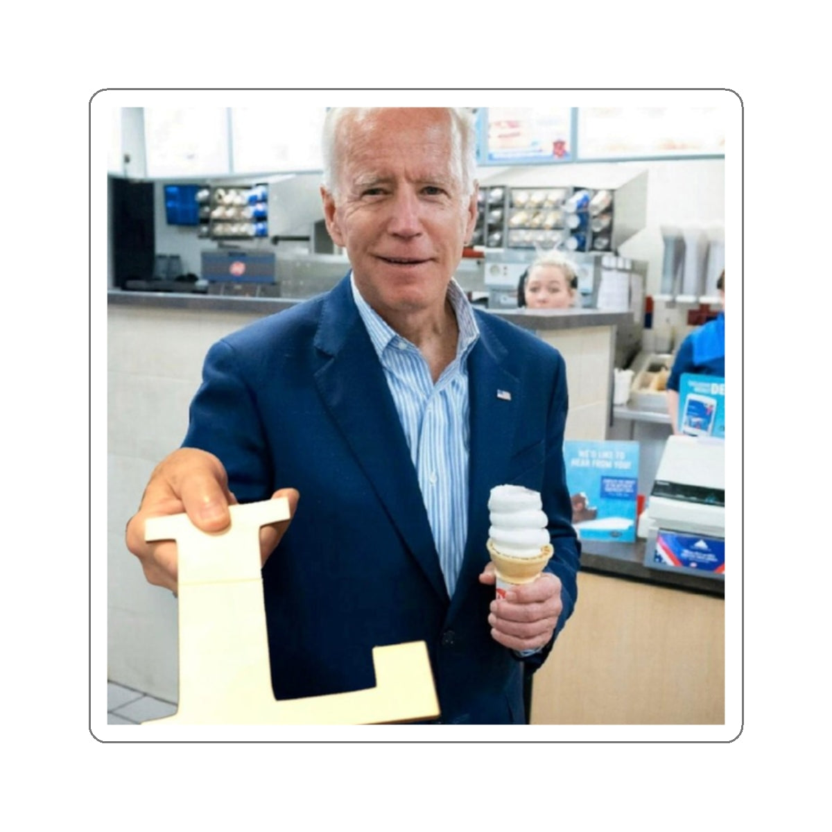 Joe Biden L Sticker