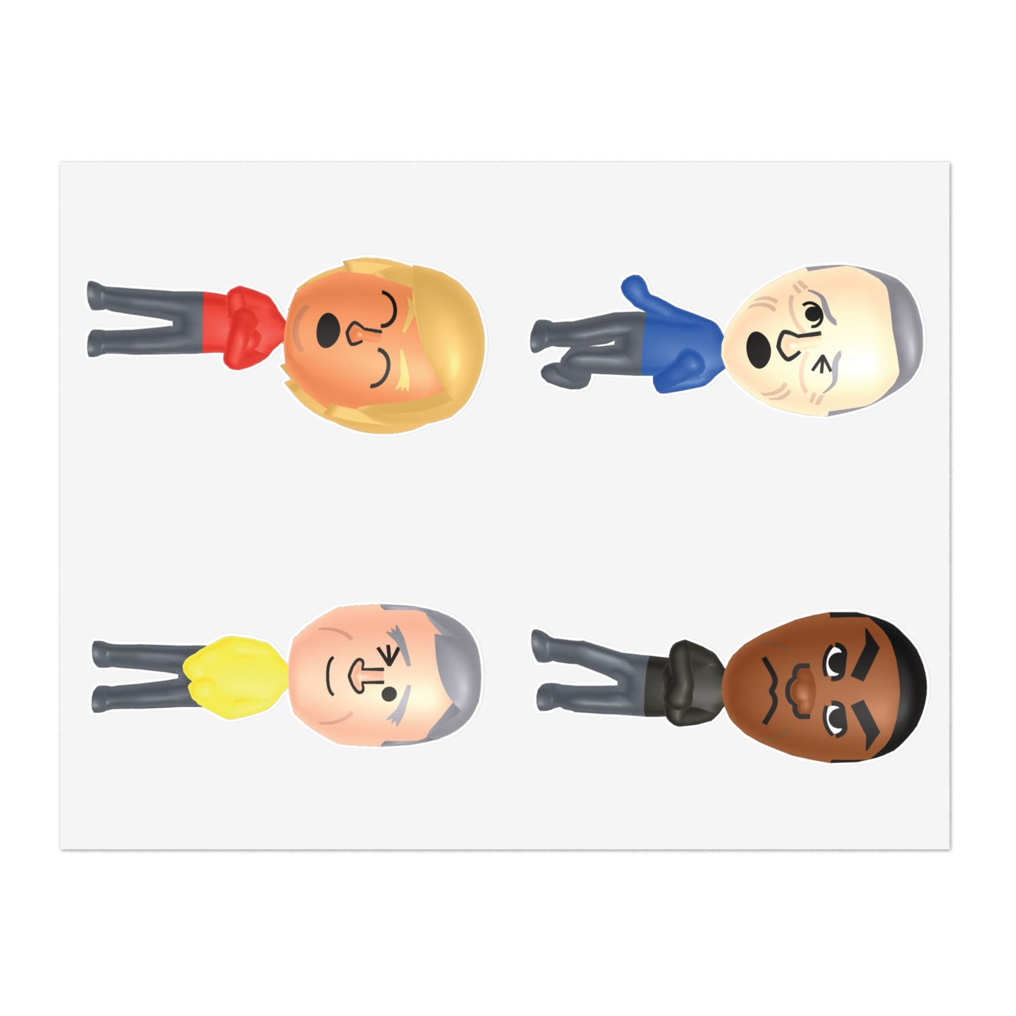 Presidents Play MII Sticker Sheet