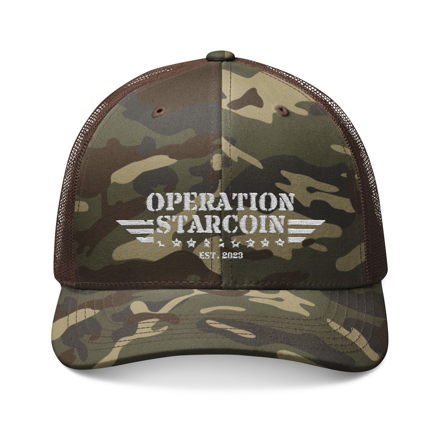 OPERATION STARCOIN Camo Embroidered Hat